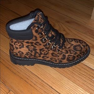 Dirty Laundry Women’s Cheetah Combat Boots
